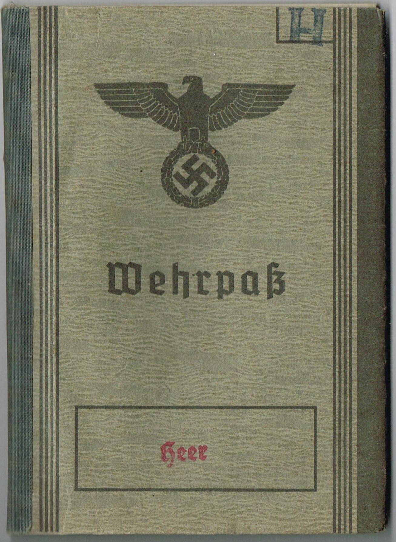 Photo Wehrpass 2nd model Heer - Nr 90/169/1/1 + Wehrpass Notiz - Peter Hofmann